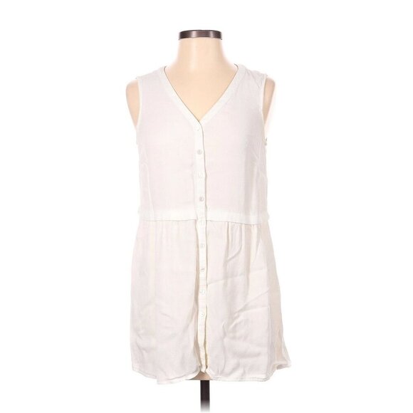 J.Jill 100% Rayon Ivory Plus Size 2X Sleeveless Summer Blouse Tank - Picture 1 of 9